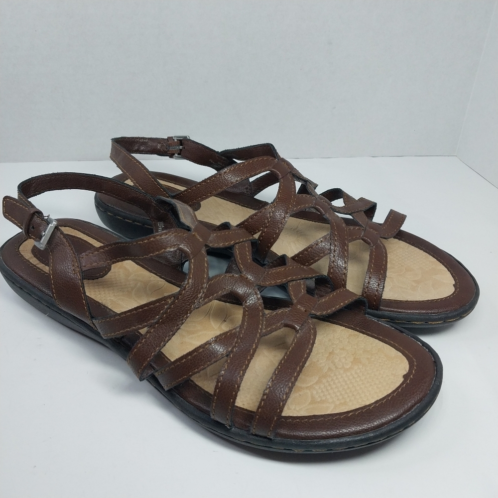 Born Concepts BOC Cora Brown Size 9 M Adjustable Strap Slingback Sandals Shoes